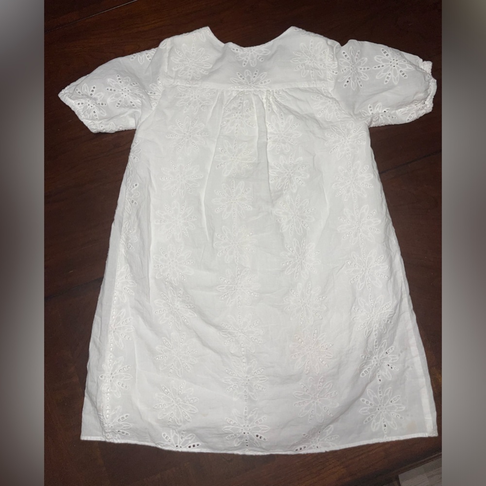 Zara white embroidery cotton dress size 11-12 EXCELLENT - Picture 3 of 4